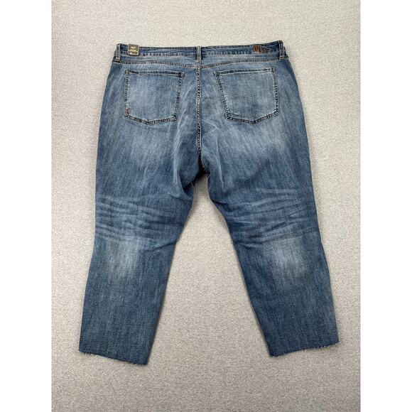 Kut from the Kloth Katy Straight Leg Jeans 24W Blue High Rise Ankle Medium Wash - Picture 2 of 14
